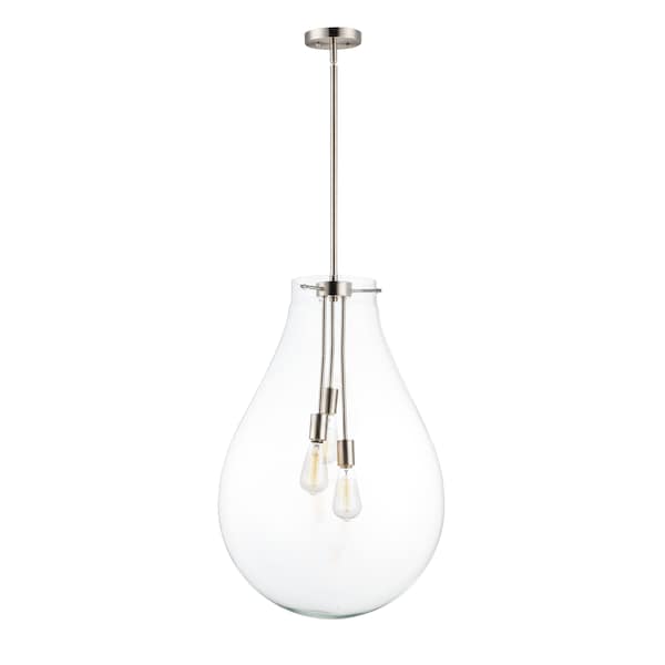 Maxim Lighting Gourd 3-Light 19.75" Wide Satin Nickel Pendant Light 10166CLSN - main